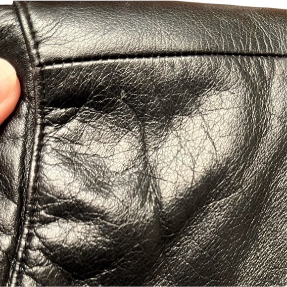 Women’s Harley-Davidson Black Leather Lace Up Side Tie Motorcycle Jacket Size M - Picture 11 of 11